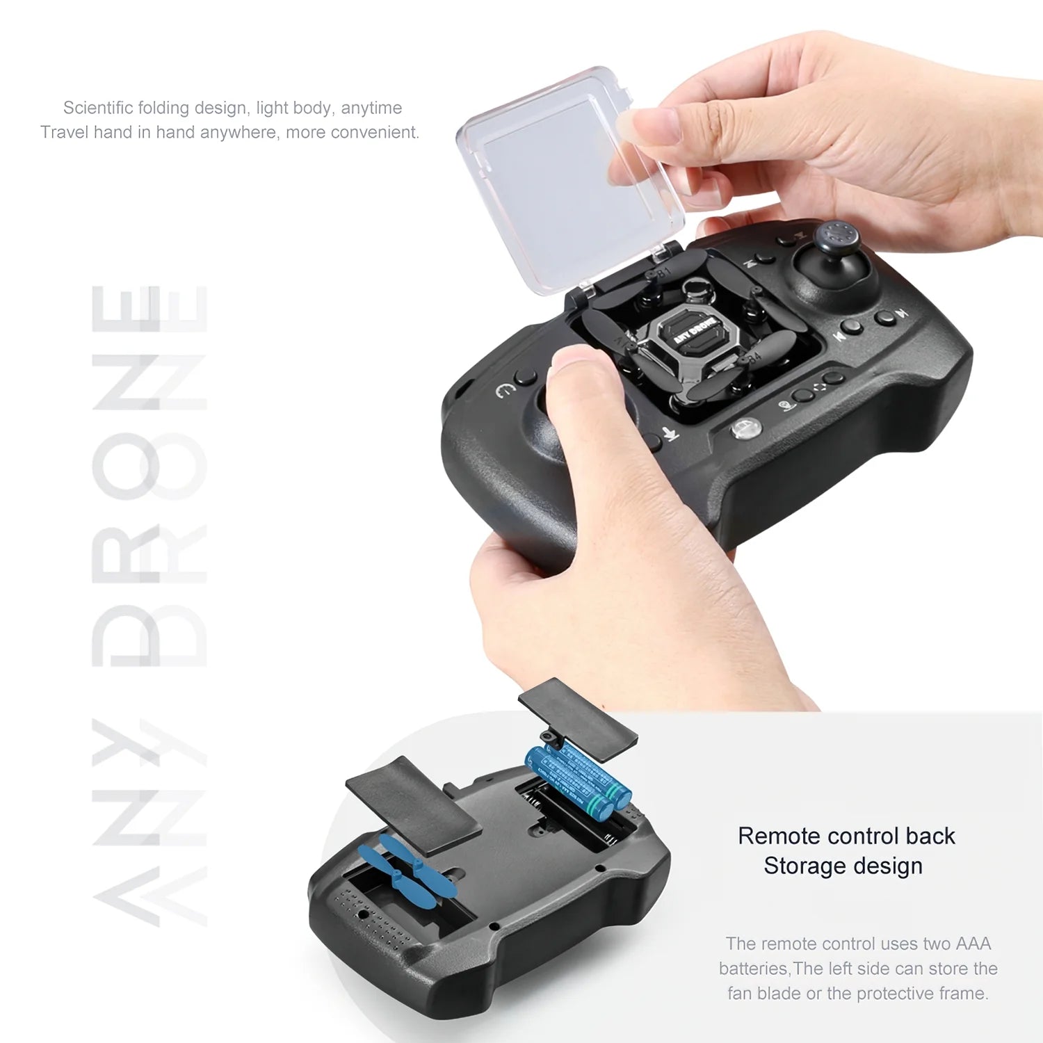 4K Drone with Camera, Foldable Mini Drone for Kid Gift, 4K Portable RC Quadcopter with Altitude Hold 3D Flips and Headless Mode Easy to Fly