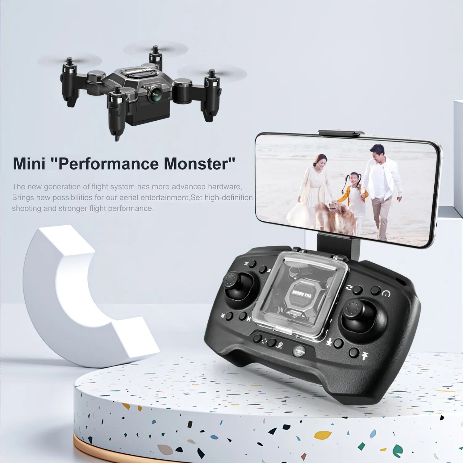 4K Drone with Camera, Foldable Mini Drone for Kid Gift, 4K Portable RC Quadcopter with Altitude Hold 3D Flips and Headless Mode Easy to Fly
