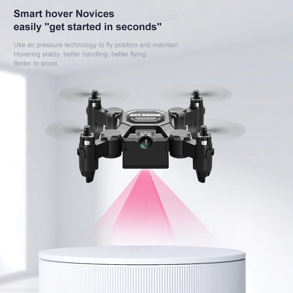 4K Drone with Camera, Foldable Mini Drone for Kid Gift, 4K Portable RC Quadcopter with Altitude Hold 3D Flips and Headless Mode Easy to Fly