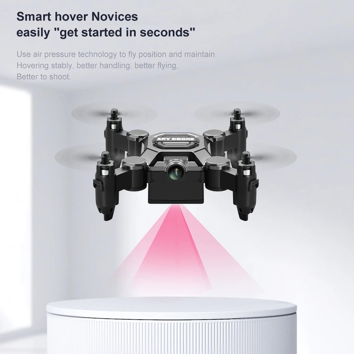 4K Drone with Camera, Foldable Mini Drone for Kid Gift, 4K Portable RC Quadcopter with Altitude Hold 3D Flips and Headless Mode Easy to Fly